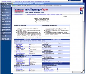 Secretary of State website provides great election info including sample ballot
