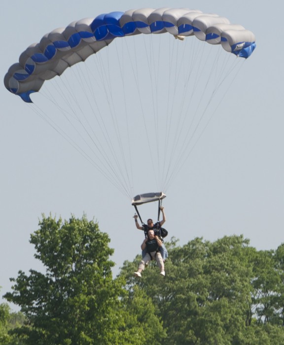 Erickson celebrates 90th by skydiving