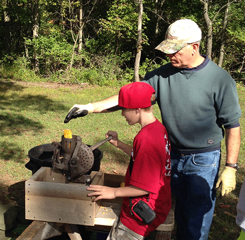 Students take a step back in time at old engine club education day.